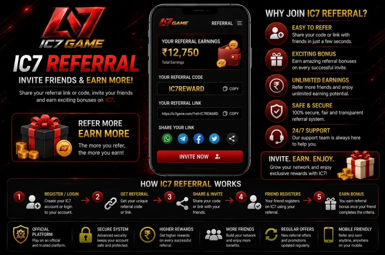 IC7 Referral code link and referral bonus guide